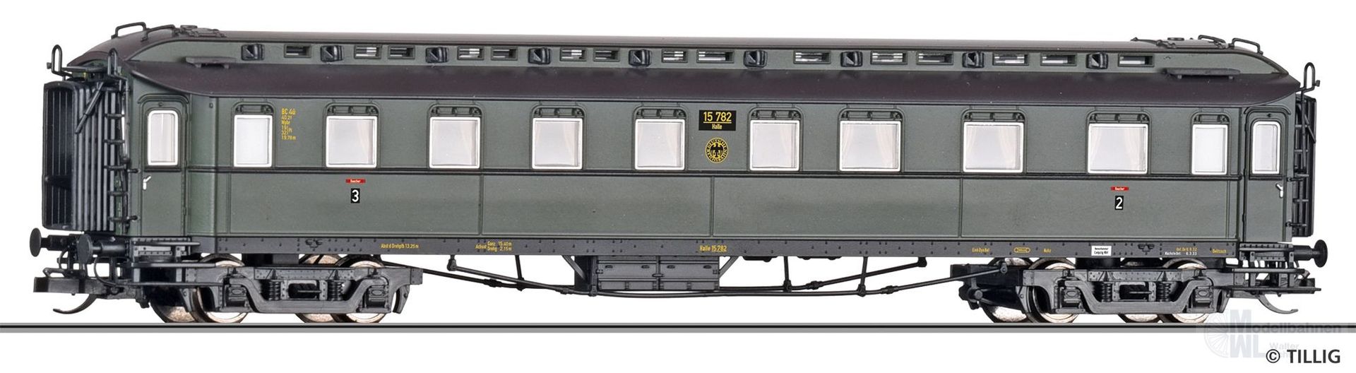 Tillig 12001 - Personenwagen DRG Ep.II 2/3 Kl. BC4ü TT 1:120