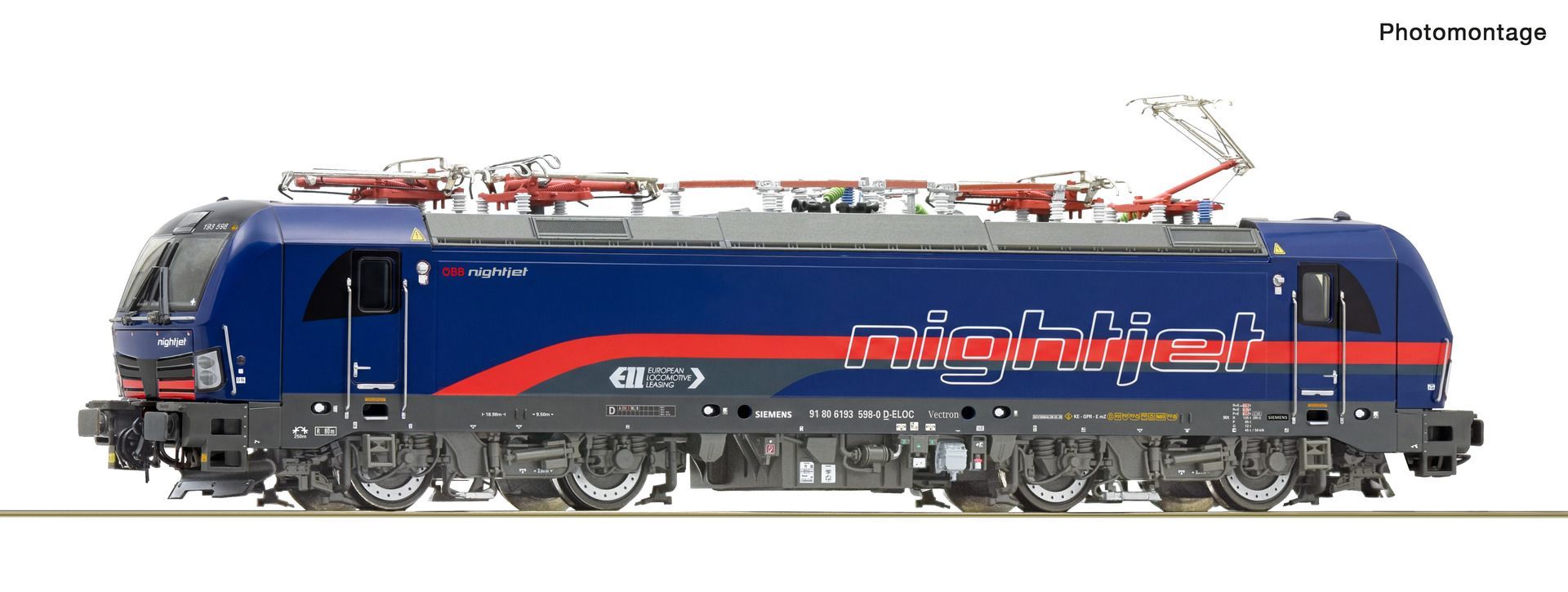 Roco 7520235 - E-Lok 193 598-0 ÖBB Nightjet H0/WS SOUND