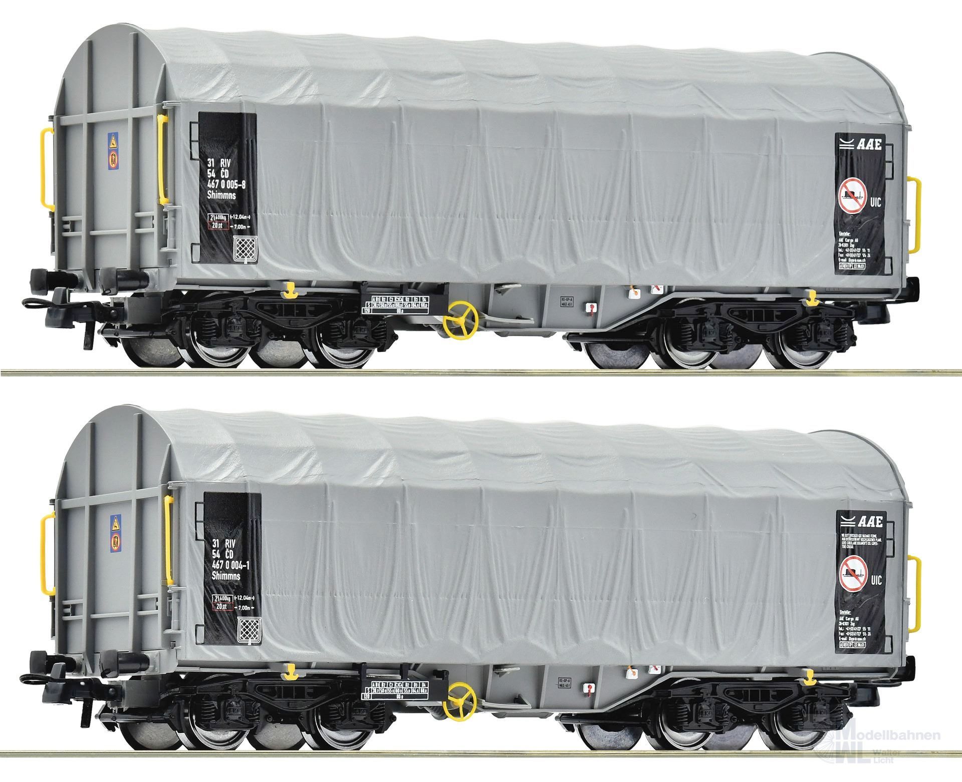 Roco 6600144 - Schiebeplanenwagen Set CD Ep.V/VI 2.tlg. H0/GL