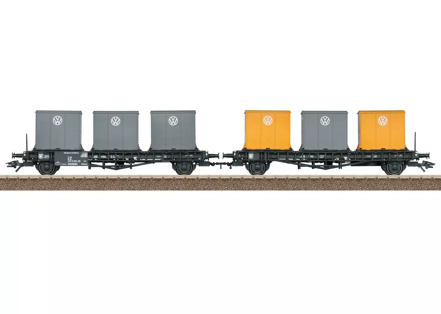 Trix 24161 - Güterwagen Doppeleinheit DB Ep.IV Volkswagen H0/GL
