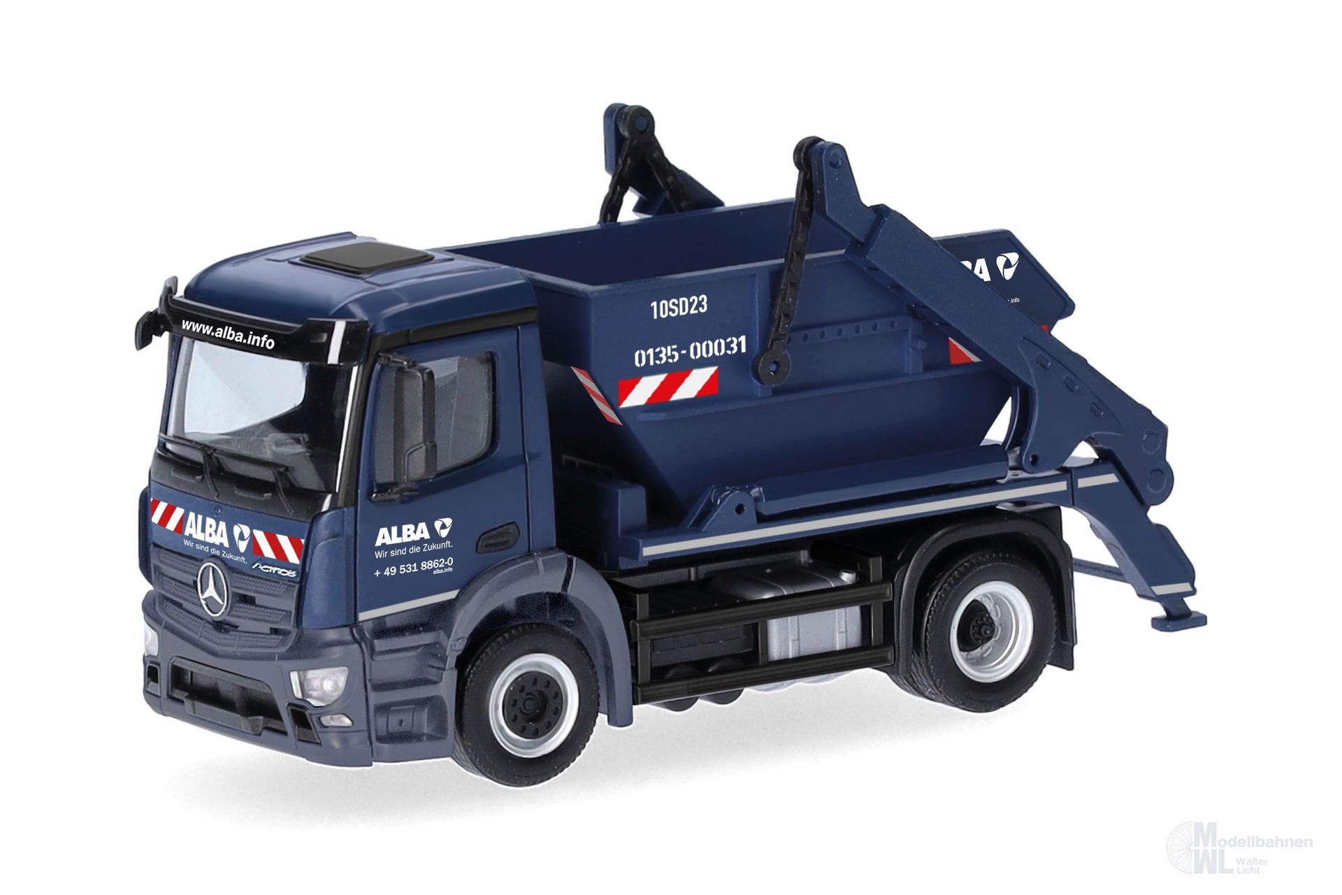 Herpa 318440 - Mercedes-Benz Actros S Absetzkipper AK12 ALBA H0 1:87