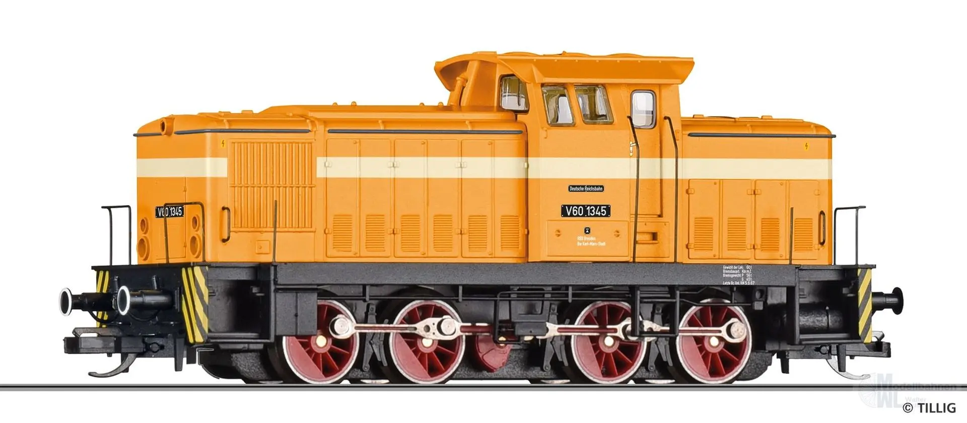 Tillig 96334 - Diesellok V 60 DR Ep.III TT 1:120