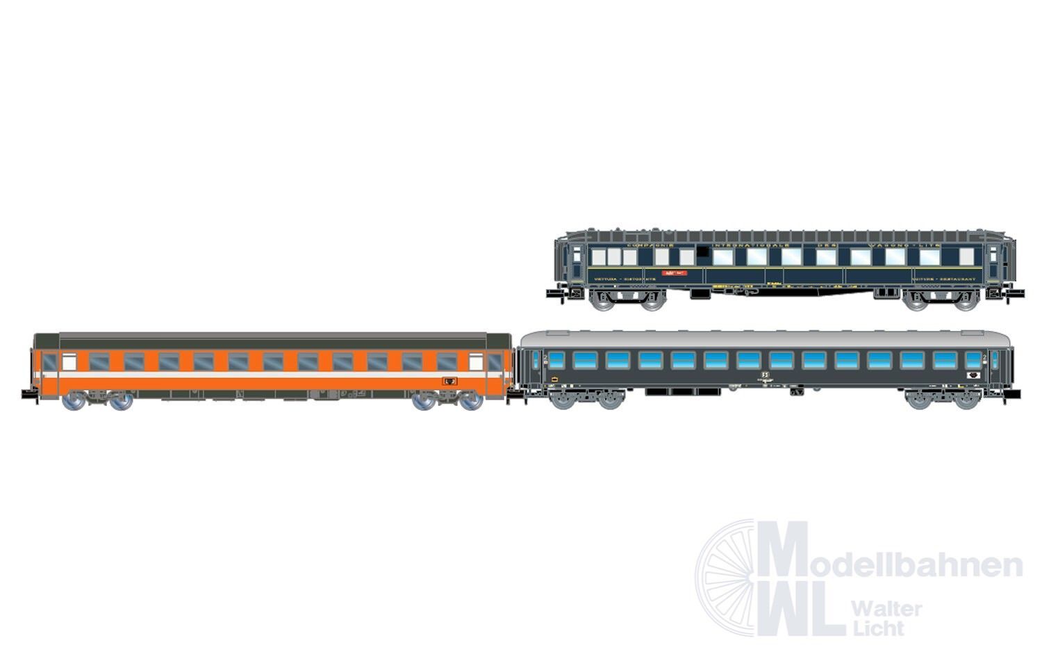 Arnold 4467 - Personenwagen Set FS Ep.IV 3.tlg. Rom-München N 1:160 Arnold 4467 - Personenwagen Set FS Ep.IV 3.tlg. Rom-München N 1:160