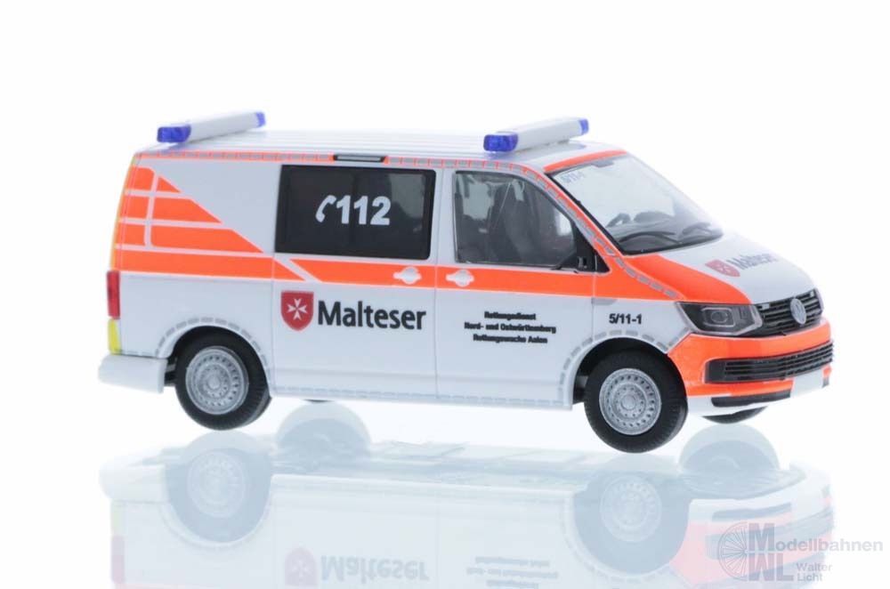 Rietze 53722 - Volkswagen T6 Malteser Aalen H0 1:87