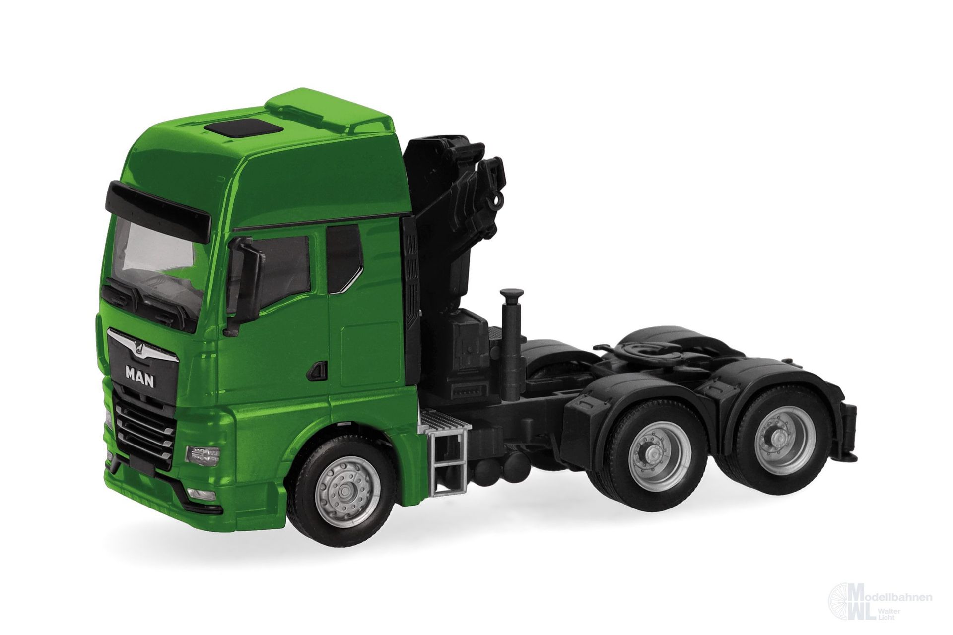 Herpa 313100-004 - MAN TGX GX 6x4 ZM mit Ladekran grün H0 1:87