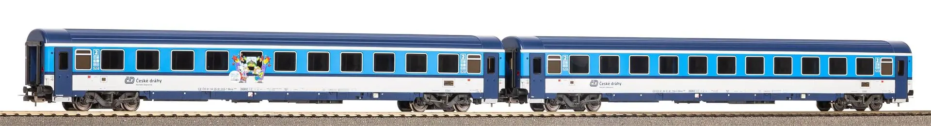 Piko 58270 - Personenwagen Set Eurofima CSD Ep.VI 2.Kl. 2.tlg. H0/GL