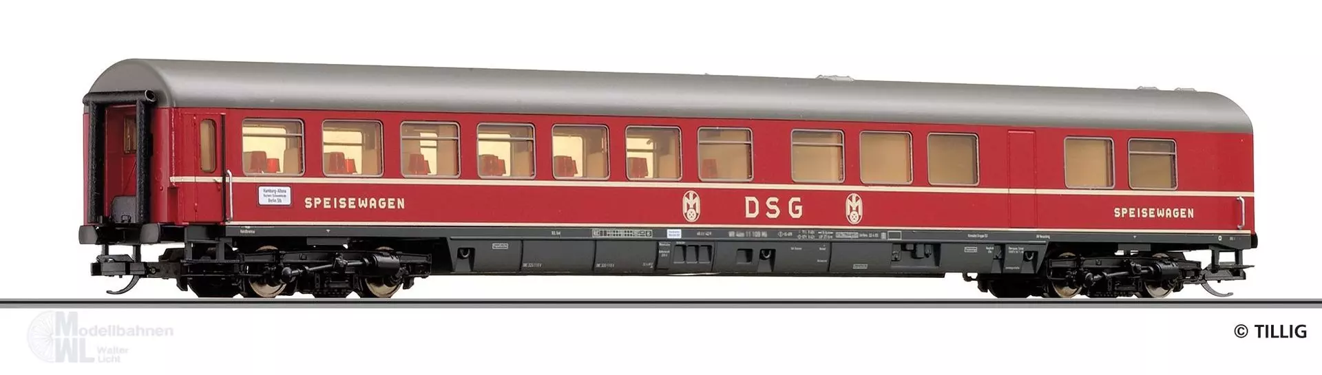 Tillig 16598 - Speisewagen Db Ep.III DSG WR4üm-64 TT 1:120