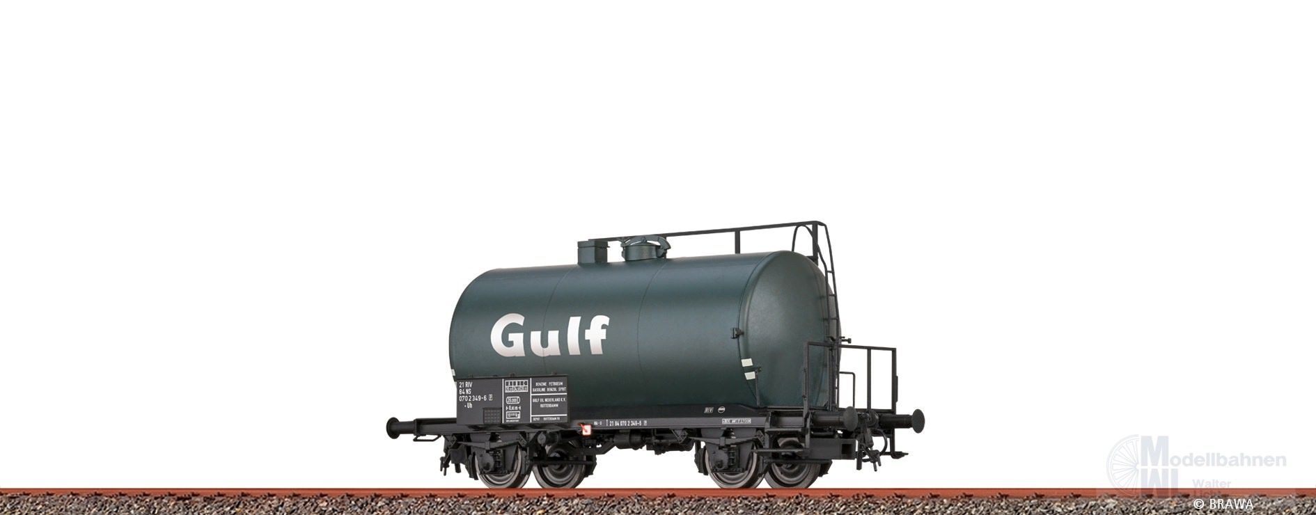 Brawa 50016 - Kesselwagen Uh NS Ep.IV Gulf H0/GL Brawa 50016 - Kesselwagen Uh NS Ep.IV Gulf H0/GL