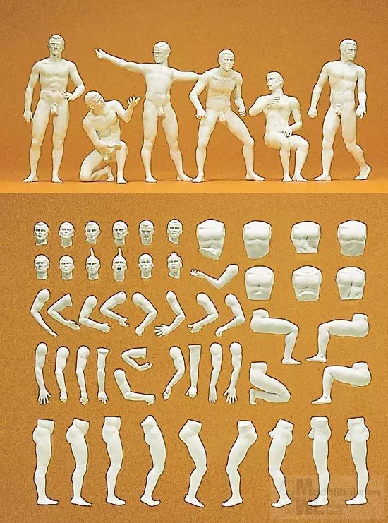 Preiser 45900 - Modellfigur Adam 6 unbemalt Spur G 1:22,5