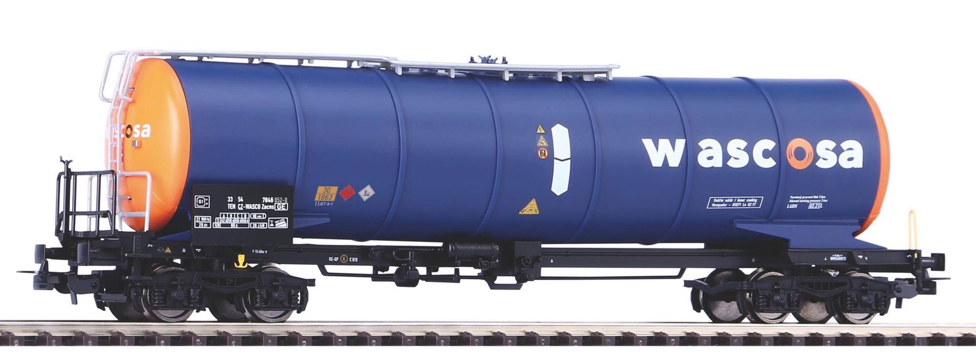 Piko 58962 - Knickkesselwagen Wascosa orange blau Ep.VI H0/GL Piko 58962 - Knickkesselwagen Wascosa orange blau Ep.VI H0/GL