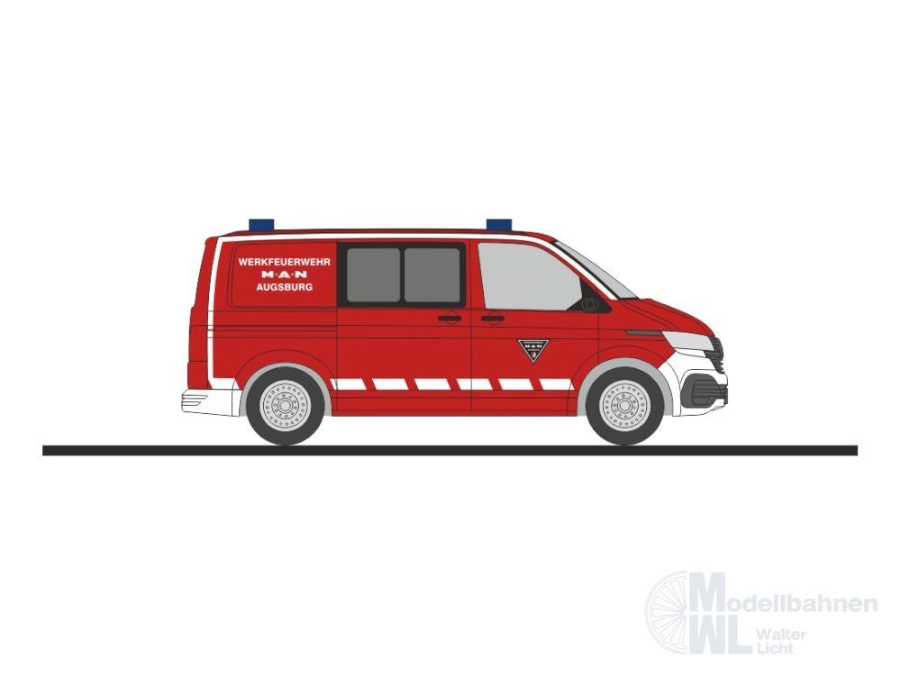 Rietze 53969 - Volkswagen T6.1 Werkfeuerwehr MAN Augsburg H0 1:87