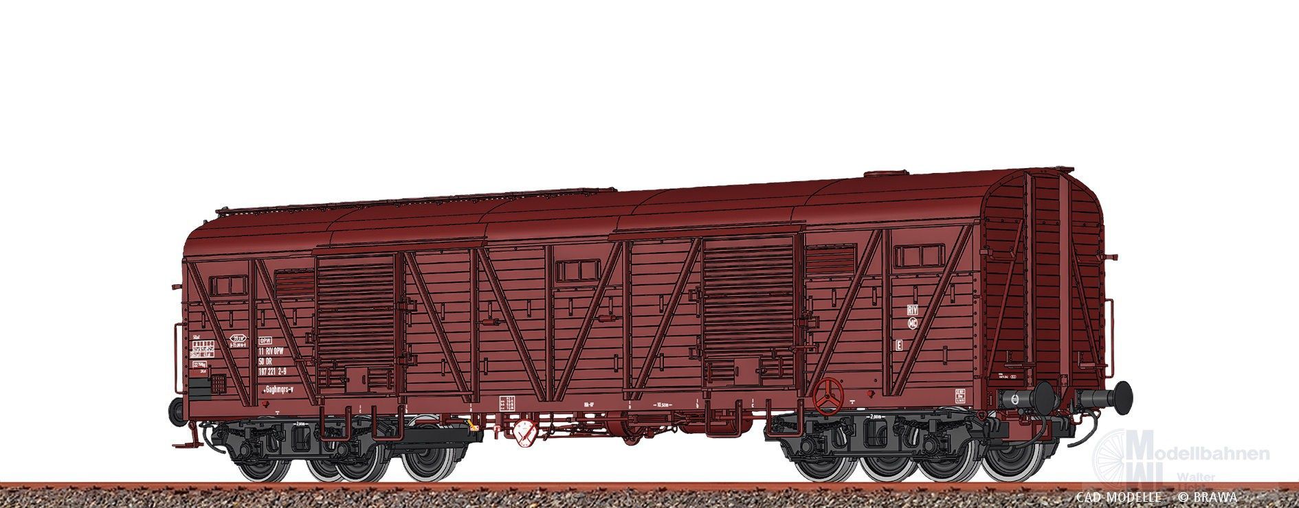 Brawa 51270 - Güterwagen ged. DR Ep.IV Gaghmqrs-v H0/GL