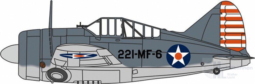 Herpa 81AC131 - Brewster Buffalo VMF-221 USMC 1:72