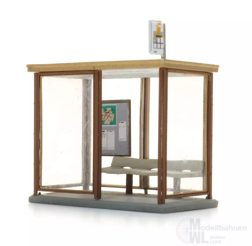 ARTITEC b.v. 387.695 - Belgische Bushaltestelle Fertigmodell H0 1:87