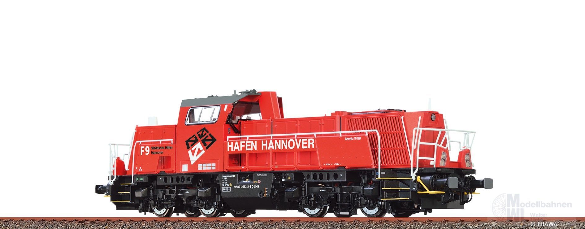 Brawa 70110 - Diesellok Gravita® BR 261 Städtische Häfen Hannover Ep.VI H0/GL DIGITAL E