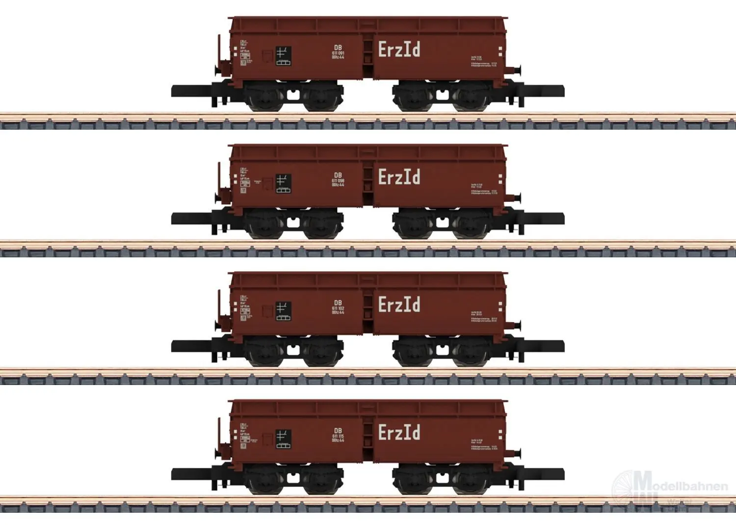 Märklin 82710 - Selbstentladewagen Set DB Ep.III 4.tlg. Z 1:220