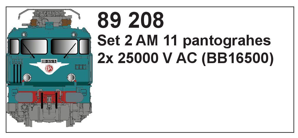 LS Models 89208 - 2er Set Pantographen (AM11) für BB 16500 H0 1:87