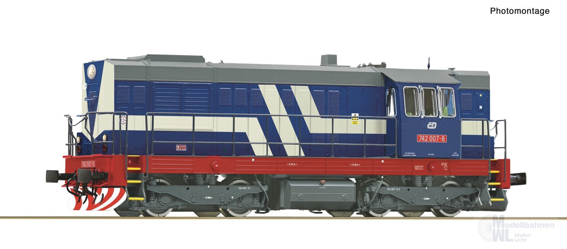Roco 7300063 - Diesellok BR 742 007-8 CD Ep.V/VI H0/GL