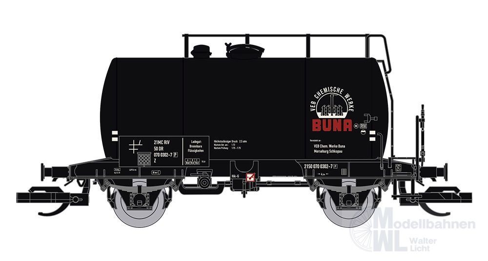 Saxonia Modellbau 120068-2 - Kesselwagen DR Ep.IV Buna Typ Deutz TT 1:120