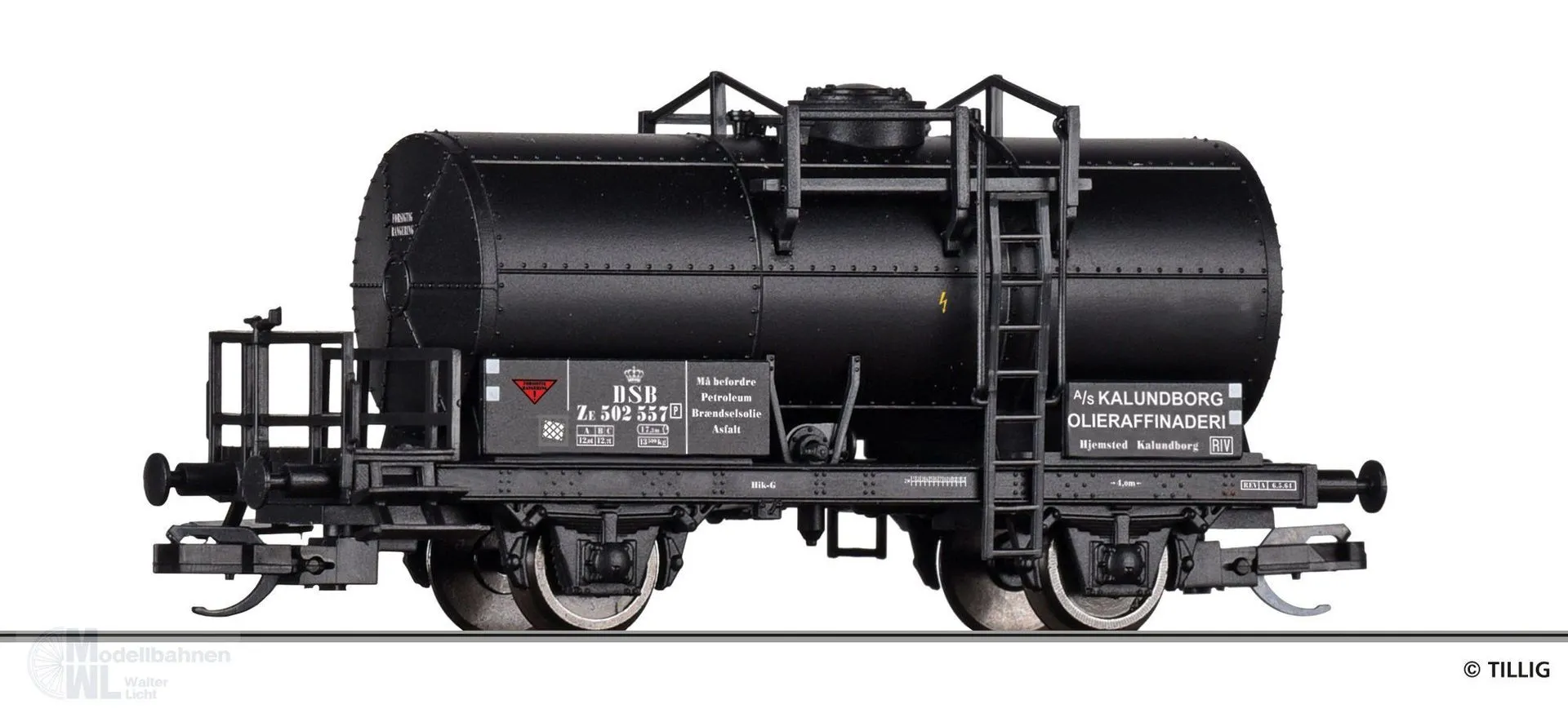 Tillig 95773 - Kesselwagen DSB Ep.III Kalundborg Olieraffinaderi A/S TT 1:120