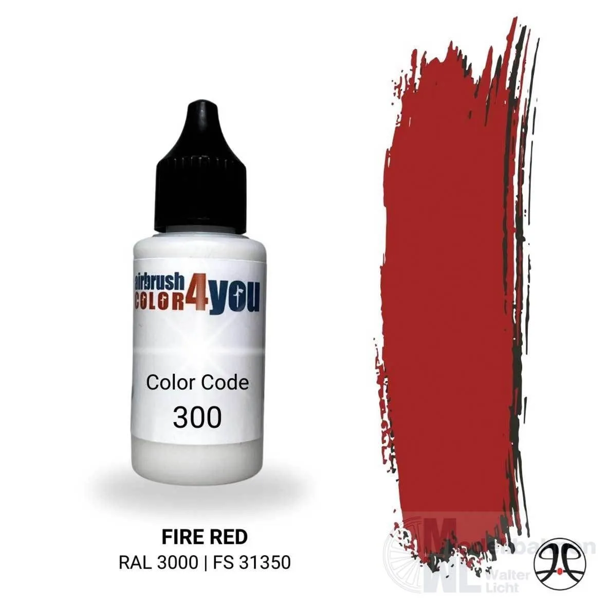 Busch 961000300 - Acrylfarbe Feuerrot RAL3000 30ml