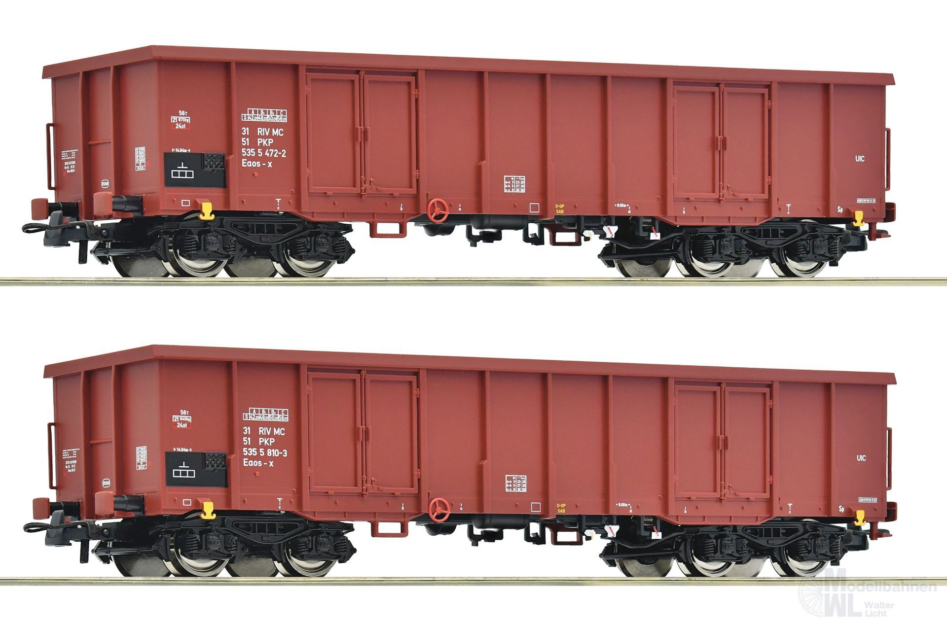 Roco 6600171 - Güterwagen Set PKP Ep.IV 2.tlg. Eaos H0/GL