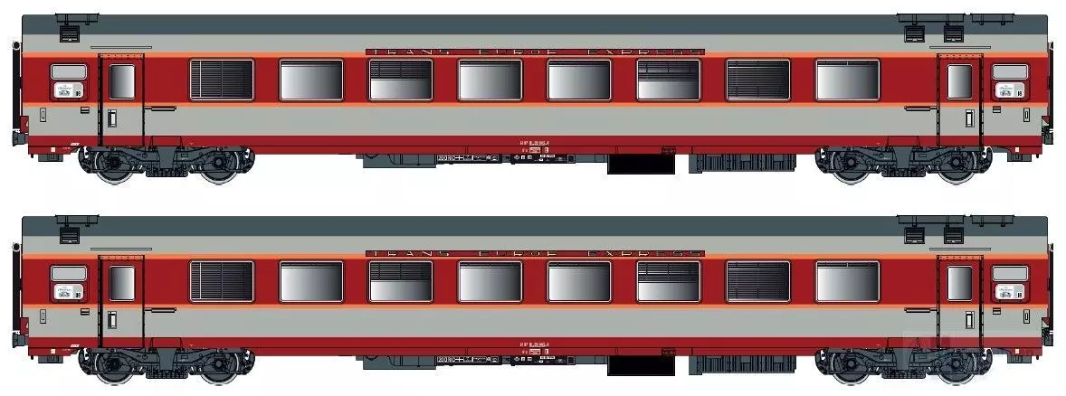 LS Models 40079AC - Personenwagen Set SNCF Ep.IV A8u Etendard 2.tlg. H0/WS