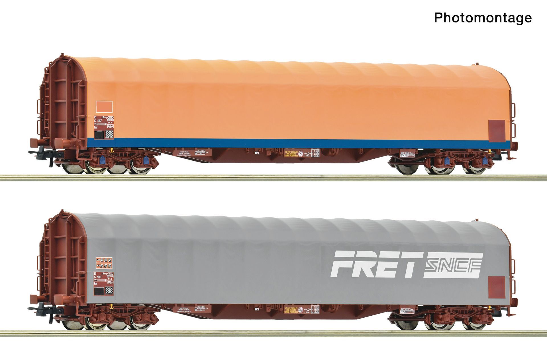Roco 6600473 - 2er Set Schiebeplanenwagen SNCF