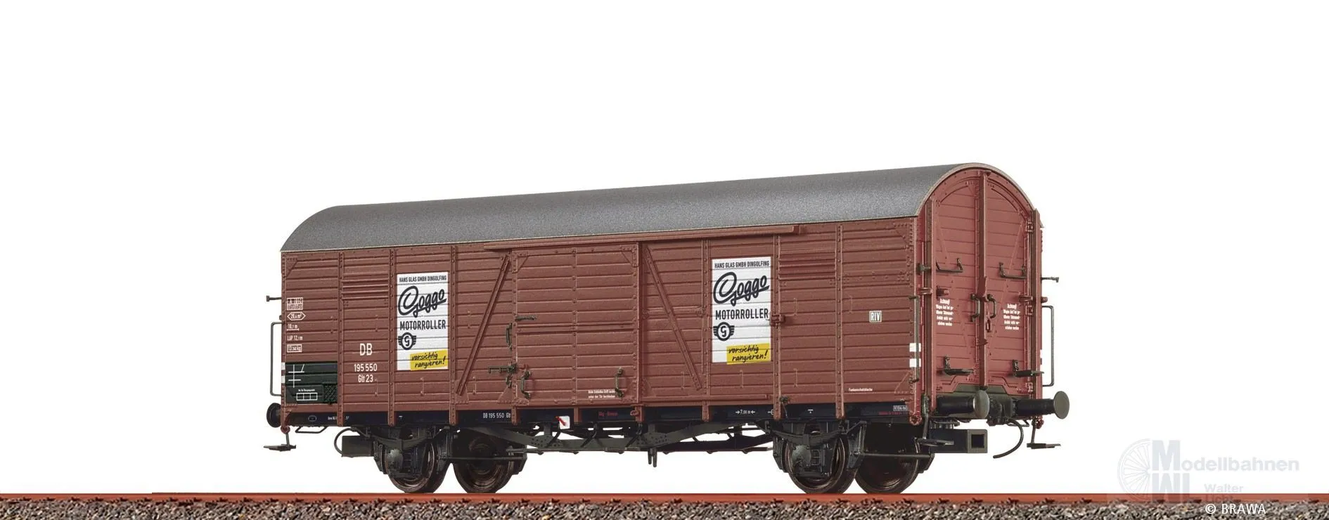 Brawa 50462 - Güterwagen gedeckt DB Ep.III Goggo H0/GL