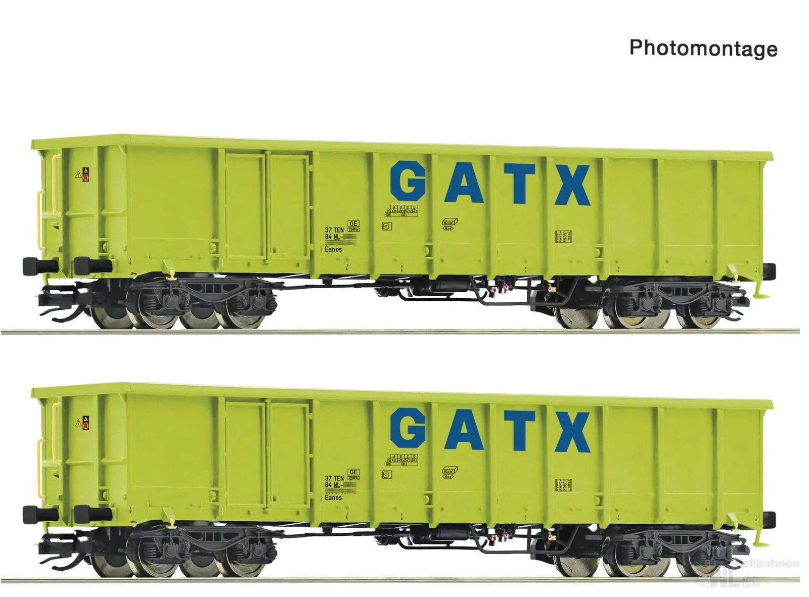 Roco 6680054 - Güterwagen Set GATX Ep.VI EANOS 2.tlg. TT 1:120