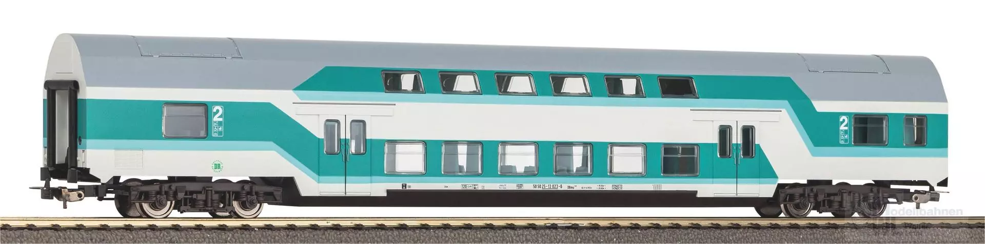 Piko 53116 - Doppelstockwagen DR Ep.IV DBuz 747.3 mintgrün 1.Betr.Nr. H0/GL