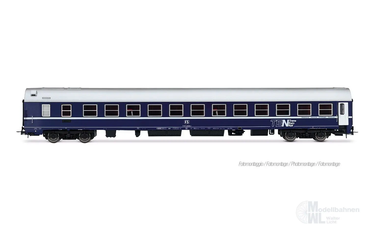 Rivarossi 4410 - Personenwagen Set FS Ep.IV Rom-Wien 3.tlg. Set 1 H0/GL