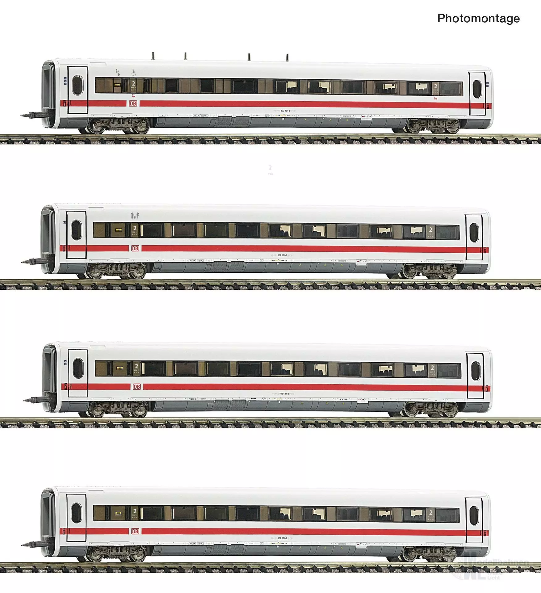 Fleischmann 7760013 - Ergänzungswagen Set ICE 1 DB Ep.VI 30 Jahre 4.tlg. N 1:160