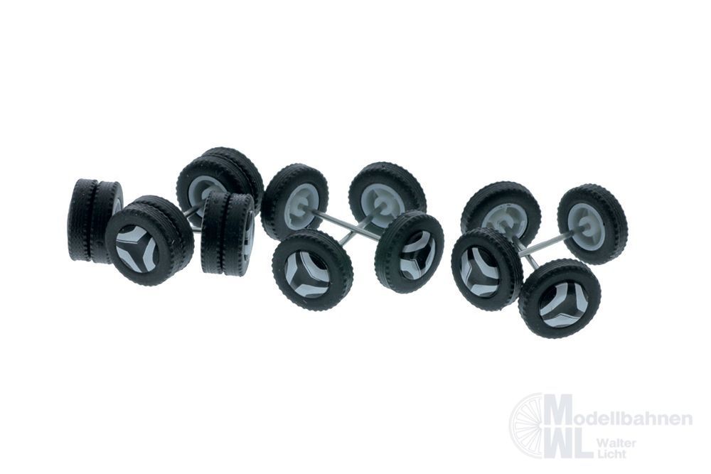 Rietze 70316 - Radsatz Neoplan Felgen silber 2x doppel- 4x einzelbereift H0 1:87