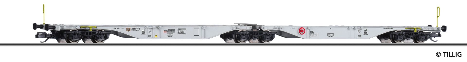 Tillig 18067 - Containertragwagen ZSSK Ep.V unbeladen TT 1:120