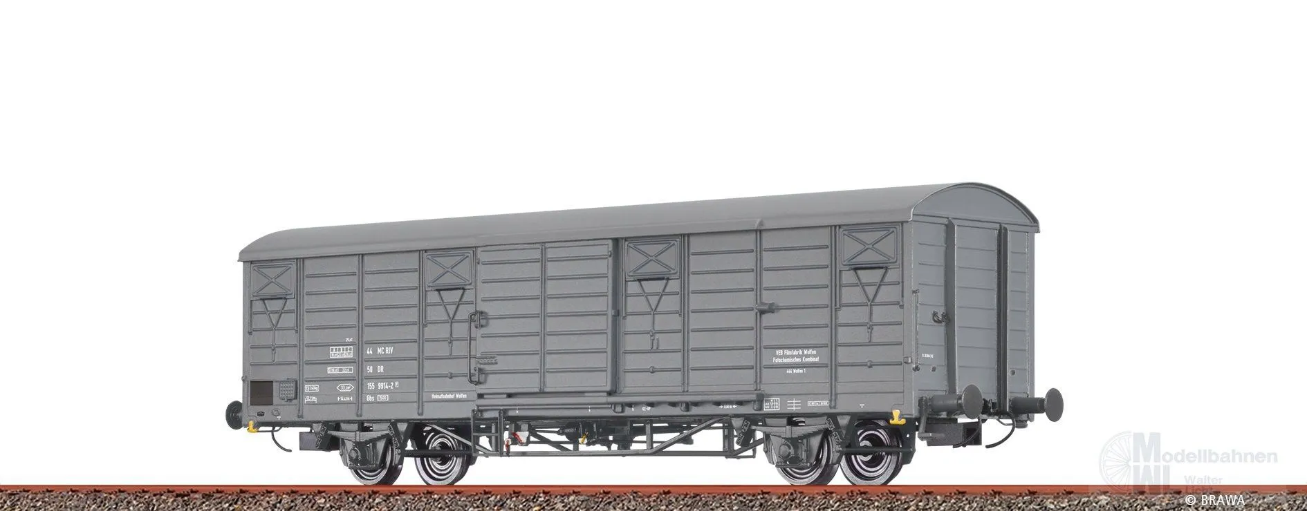 Brawa 49935 - Güterwagen ged. DR Ep.IV Filmfabrik Wolfen H0/GL
