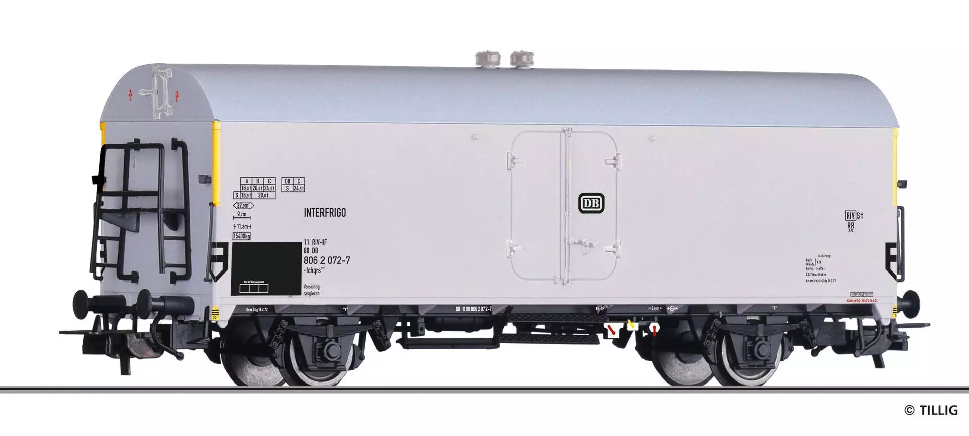 Tillig 76805 - Kühlwagen DB Ep.IV Ichqrs 377 Interfrigo H0/GL