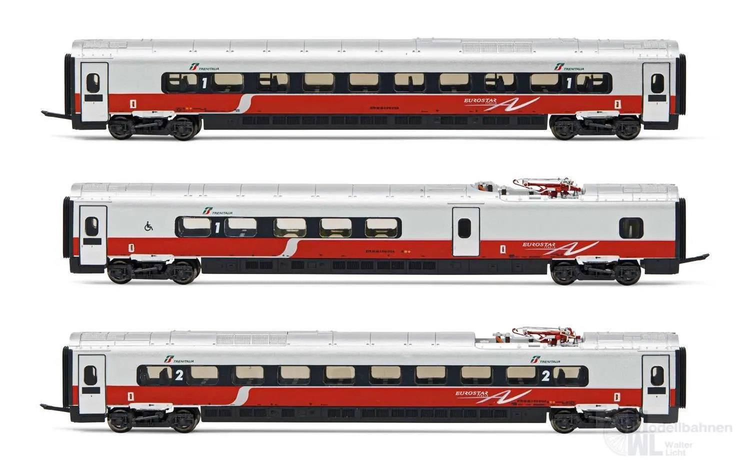Arnold 3506 - Ergänzungsset ETR 610 FS Ep.VI 3.tlg. EuroStarAV-Frecciargento N 1:160