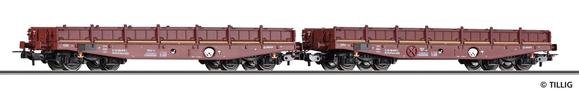 Tillig 70049 - Schwerlastwagen Set DR Ep.IV 2.tlg. Rmms 390 H0/GL Tillig 70049 - Schwerlastwagen Set DR Ep.IV 2.tlg. Rmms 390 H0/GL
