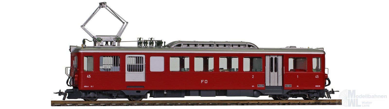 Bemo 1347215 - Gepäcktriebwagen BDeh 2/4 45 FO Ep.III/IV dunkelrot H0m Sound