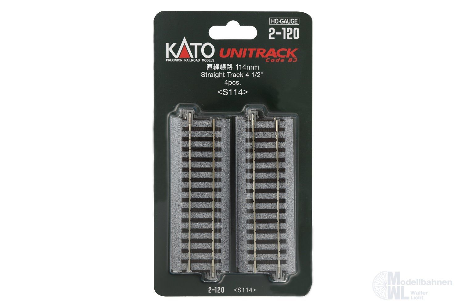 Kato 2-120 - Gleis gerade 114 mm H0 1:87