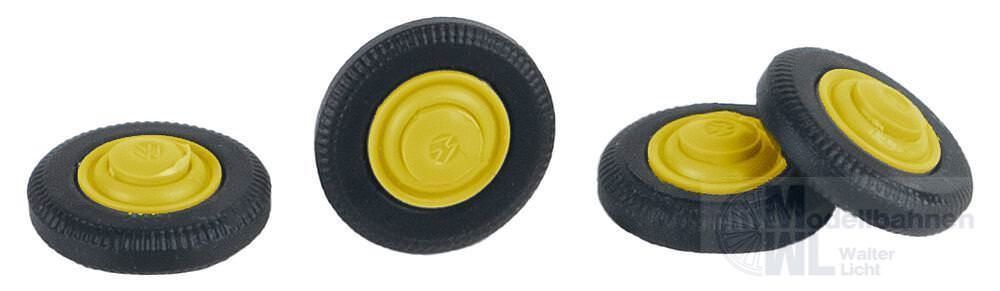 Faller 163118 - 4 Reifen und Felgen für VW Käfer Post H0 1:87