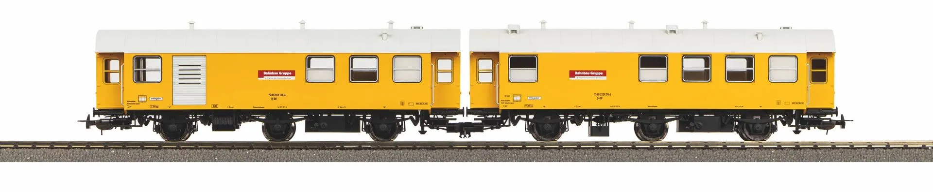 Piko 55919 - Wohn-Werkstattwagen Set DB Bahnbau Ep.VI 2.tlg. 3yg H0/WS  Expert Plus