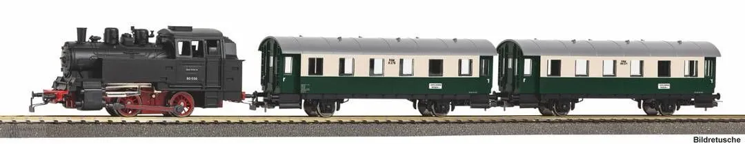 Piko 57035 - Startset Dampflok BR 80 und 2 Personenwagen VSM H0/GL