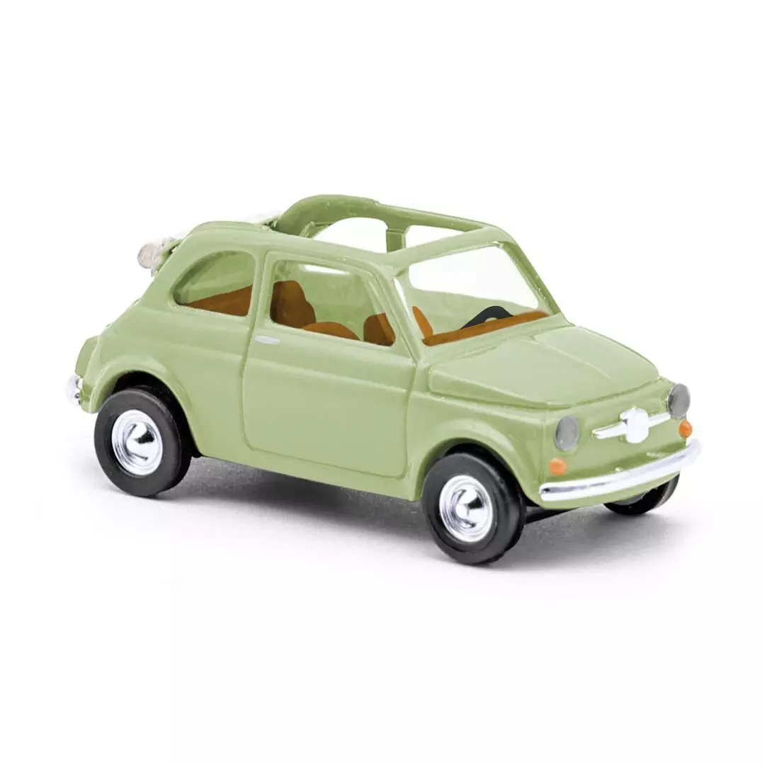 Busch 48781 - Fiat 500 Cabrio grün  H0 1:87