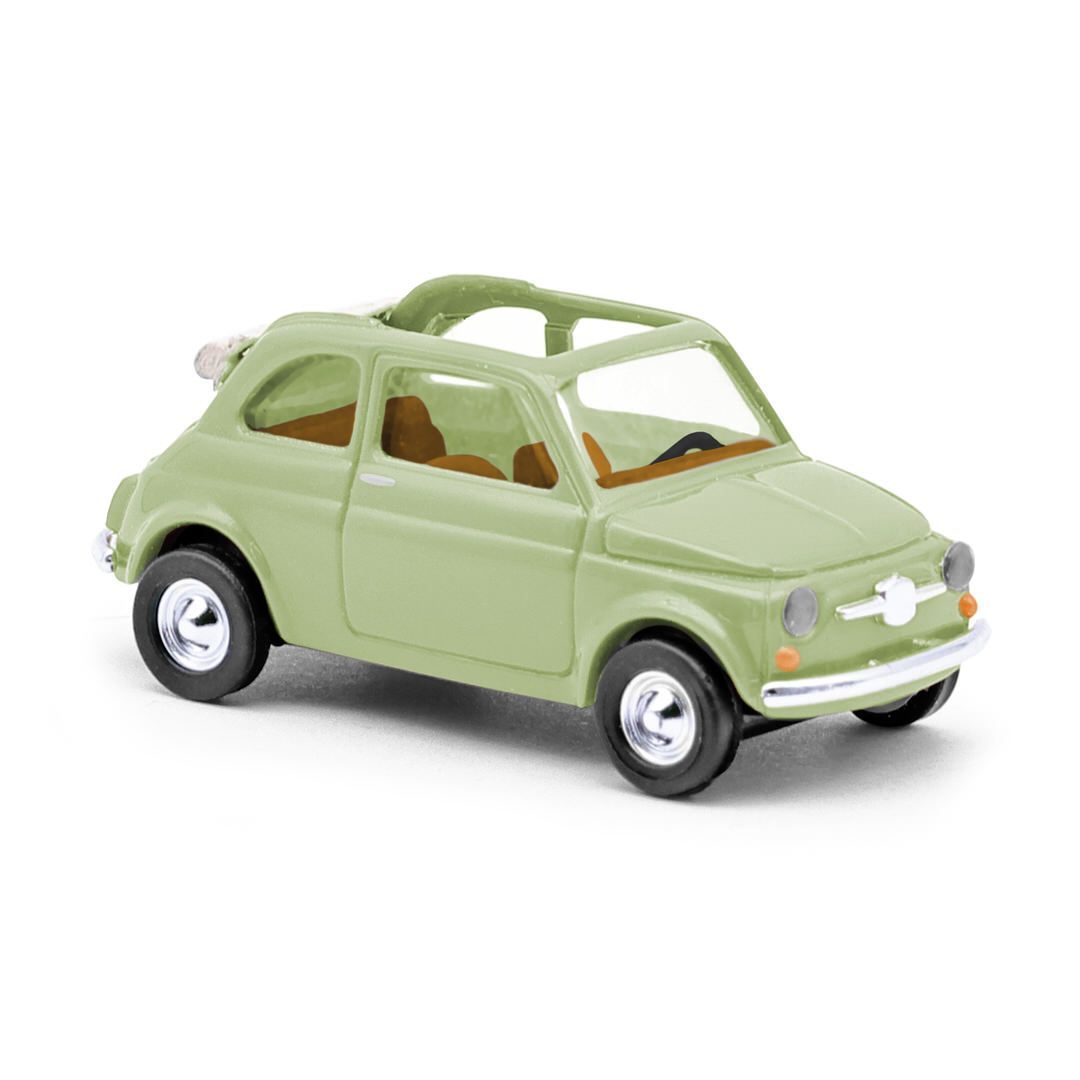 Busch 48781 - Fiat 500 Cabrio grün H0 1:87 Busch 48781 - Fiat 500 Cabrio grün H0 1:87