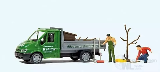 Preiser 33260 - Ford Transit Gartenbau Müller H0 1:87