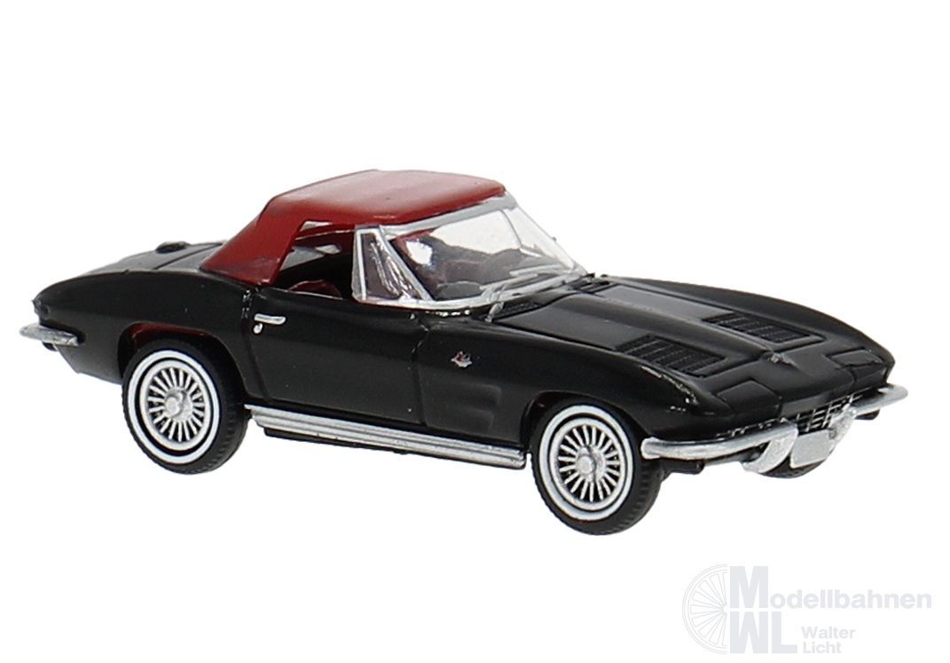 Brekina 18025 - Chevrolet Corvette C2 Cabrio schwarz geschlossen H0 1:87