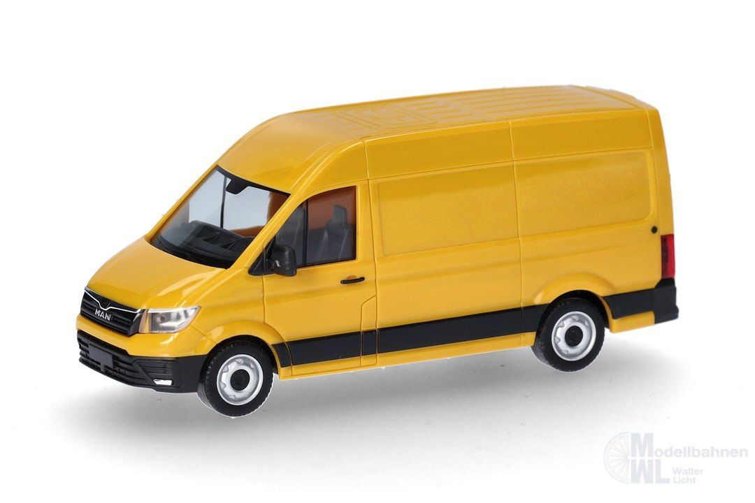 Herpa 098908 - MAN eTGE Kasten, ginstergelb H0 1:87
