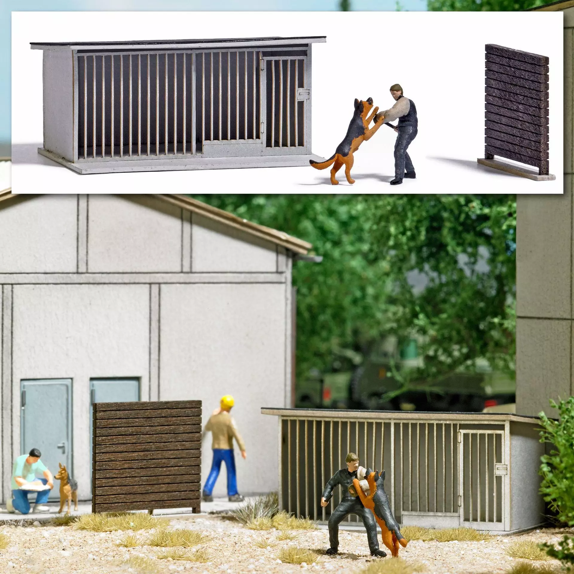 Busch 7969 - A-Set: Hundeausbildung H0 1:87